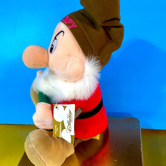 DISNEY STORE NWT 90’s SNOW WHITE AND THE SEVEN DWARFS GRUMPY PHOTO FRAME PLUSH - Picture 2 of 11